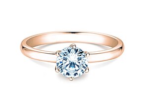 Bague de fiançailles Melody dans 14K or rose avec diamant 1,00ct G/IF