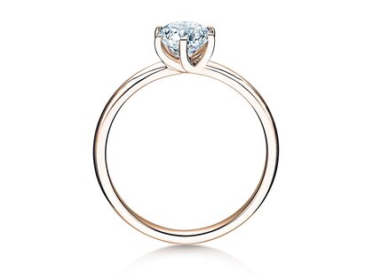 Bague de fiançailles Melody dans 14K or rose avec diamant 1,00ct G/IF