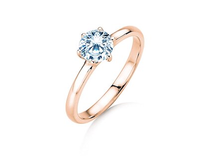 Bague de fiançailles Melody dans 14K or rose avec diamant 1,00ct G/IF