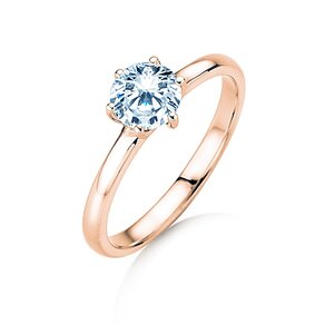 Bague de fiançailles Melody dans 14K or rose avec diamant 1,00ct G/IF