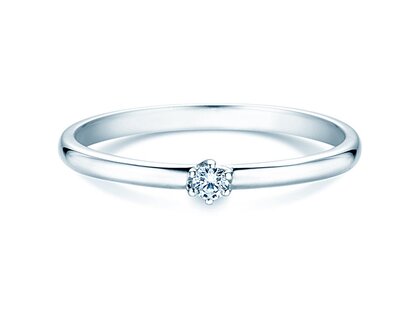 Bague de fiançailles Melody dans 14K or blanc avec diamant 0,05ct H/SI