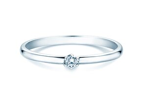 Bague de fiançailles Melody dans 14K or blanc avec diamant 0,05ct H/SI