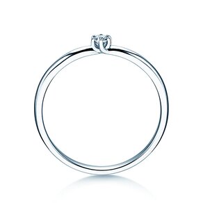 Bague de fiançailles Melody dans 14K or blanc avec diamant 0,05ct H/SI
