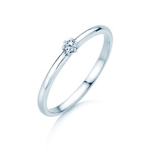 Bague de fiançailles Melody dans 14K or blanc avec diamant 0,05ct H/SI