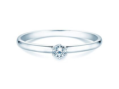 Bague de fiançailles Melody dans Argent 925/- avec diamant 0,10ct G/SI