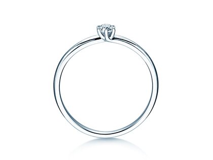 Bague de fiançailles Melody dans Argent 925/- avec diamant 0,10ct G/SI