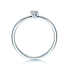 Bague de fiançailles Melody dans Argent 925/- avec diamant 0,10ct G/SI