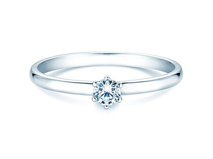 Bague de fiançailles Melody en 14K or blanc avec diamant 0,20ct G/SI