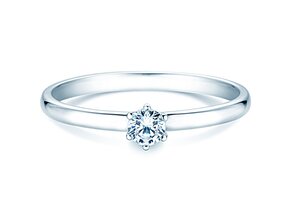 Bague de fiançailles Melody en 14K or blanc avec diamant 0,20ct G/SI