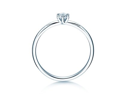 Bague de fiançailles Melody en 14K or blanc avec diamant 0,20ct G/SI