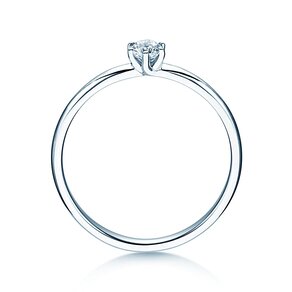 Bague de fiançailles Melody en 14K or blanc avec diamant 0,20ct G/SI