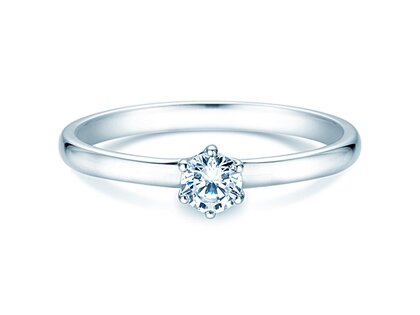 Bague de fiançailles Melody en 9K or blanc avec diamant 0,25ct H/SI