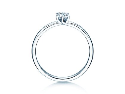 Bague de fiançailles Melody en 9K or blanc avec diamant 0,25ct H/SI