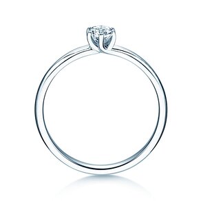 Bague de fiançailles Melody en 9K or blanc avec diamant 0,25ct H/SI