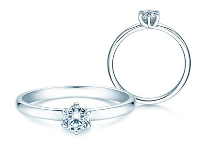 Bague de fiançailles Melody dans platine 950/- avec diamant 0,40ct G/VS