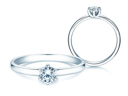 Bague de fiançailles Melody dans argent