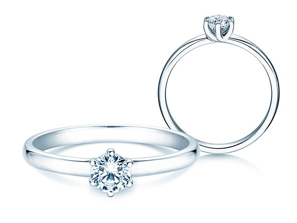 Bague de fiançailles Melody dans argent