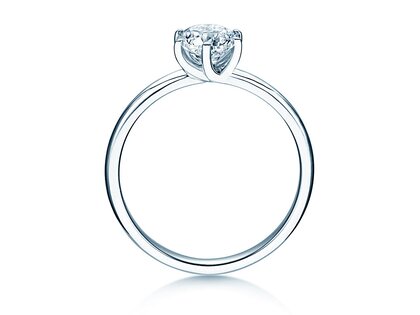 Bague de fiançailles Melody en 18K or blanc avec diamant 2,50ct G/VS