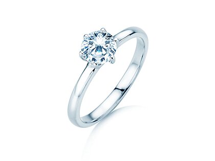 Bague de fiançailles Melody en 18K or blanc avec diamant 2,50ct G/VS