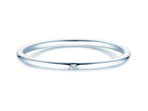 Bague de fiançailles Promise Petite en 9K or blanc avec diamant 0,005ct G/SI