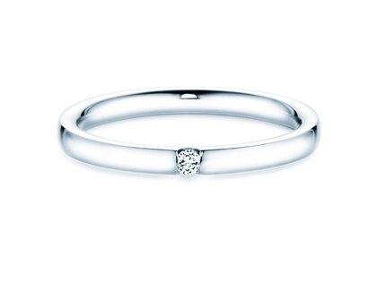 Bague de fiançailles Destiny dans Argent 925/- avec diamant 0,03ct H/SI