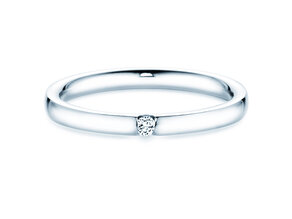 Bague de fiançailles Destiny dans Argent 925/- avec diamant 0,03ct H/SI