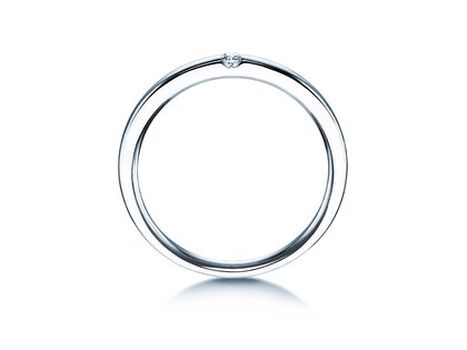 Bague de fiançailles Destiny dans Argent 925/- avec diamant 0,03ct H/SI