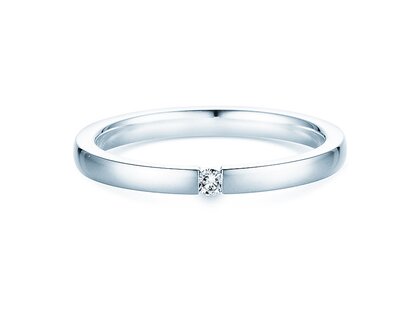 Bague de fiançailles Infinity dans 14K or blanc avec diamant 0,03ct H/SI