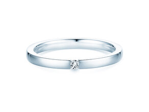 Bague de fiançailles Infinity dans 14K or blanc avec diamant 0,03ct H/SI