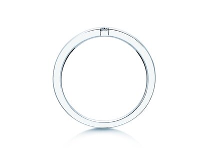 Bague de fiançailles Infinity dans 14K or blanc avec diamant 0,03ct H/SI