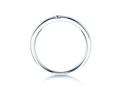 Bague de fiançailles Italic dans Argent 925/- avec diamant 0,03ct G/SI