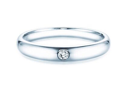 Bague de fiançailles Promise dans Argent 925/- avec diamant 0,03ct G/VS
