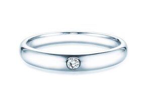 Bague de fiançailles Promise dans Argent 925/- avec diamant 0,03ct G/VS