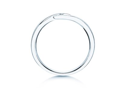Bague de fiançailles Twist dans Argent 925/- avec diamant 0,03ct H/SI