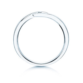 Bague de fiançailles Twist dans Argent 925/- avec diamant 0,03ct H/SI