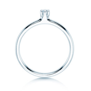 Bague de fiançailles Classic 6 dans 14K or blanc avec diamant 0,05ct H/SI