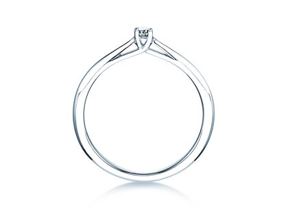 Bague de fiançailles Delight en 9K or blanc avec diamant 0,05ct G/SI