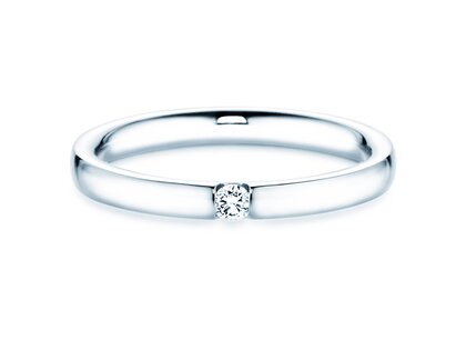 Bague de fiançailles Destiny dans Argent 925/- avec diamant 0,05ct H/SI