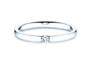 Bague de fiançailles Destiny dans Argent 925/- avec diamant 0,05ct H/SI