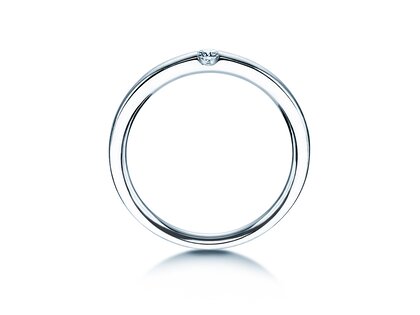 Bague de fiançailles Destiny dans Argent 925/- avec diamant 0,05ct H/SI