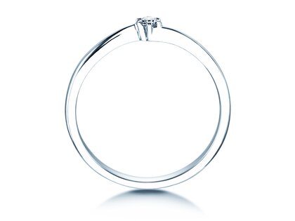 Bague de fiançailles Devotion en Argent 925/- avec diamant 0,07ct G/SI