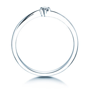 Bague de fiançailles Devotion en Argent 925/- avec diamant 0,07ct G/SI