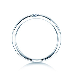 Bague de fiançailles Italic dans 14K or blanc avec diamant 0,05ct H/SI