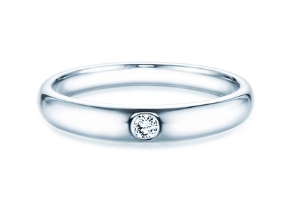 Bague de fiançailles Promise dans Argent 925/- avec diamant 0,05ct H/SI