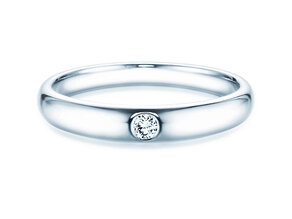 Bague de fiançailles Promise dans Argent 925/- avec diamant 0,05ct H/SI