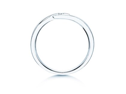 Bague de fiançailles Twist dans Argent 925/- avec diamant 0,05ct H/SI