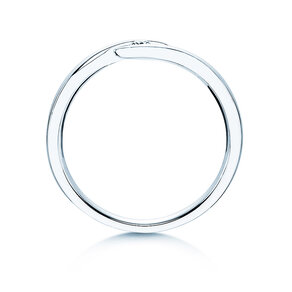 Bague de fiançailles Twist dans Argent 925/- avec diamant 0,05ct H/SI