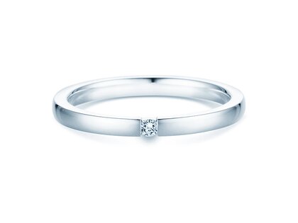 Bague de fiançailles Infinity dans Argent 925/- avec diamant 0,07ct H/SI