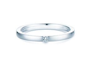 Bague de fiançailles Infinity dans Argent 925/- avec diamant 0,07ct H/SI