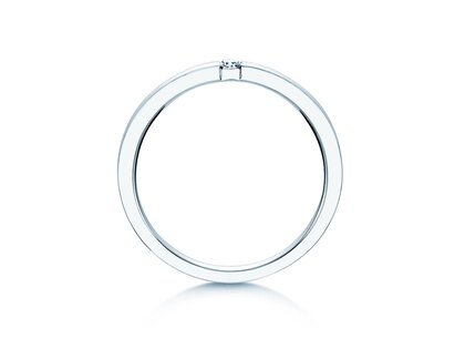 Bague de fiançailles Infinity dans Argent 925/- avec diamant 0,07ct H/SI